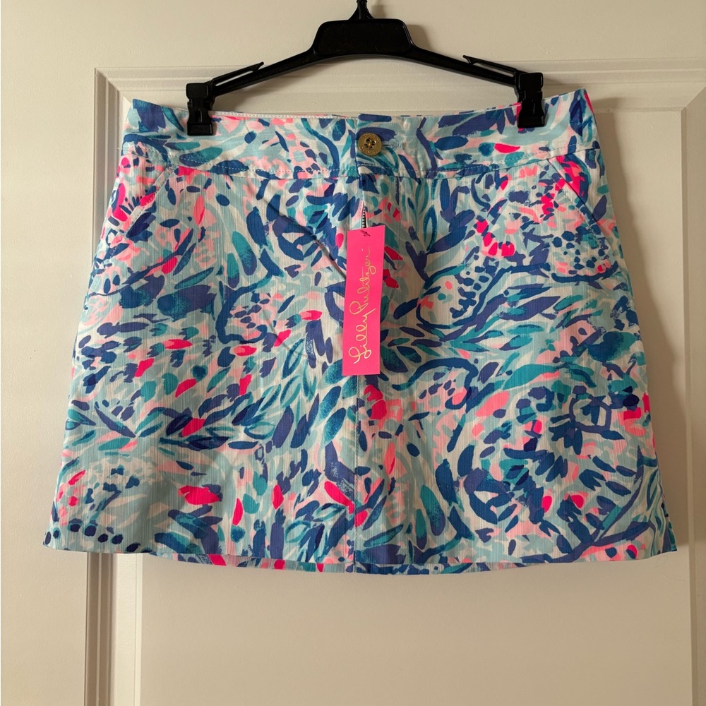 Lilly Pulitzer Blue and Pink Nicki Skort NWT